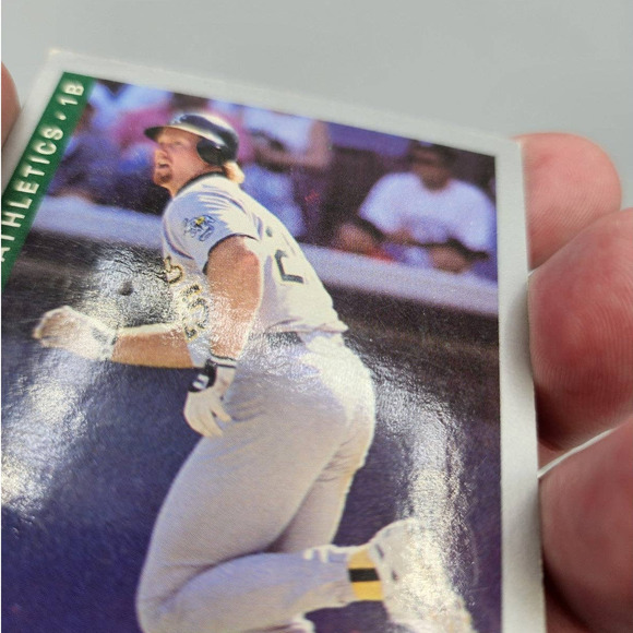 Mark McGwire, 1993 Fleer Fruit of the Loom Oakland Athletics Baseball Card - Picture 3 of 4